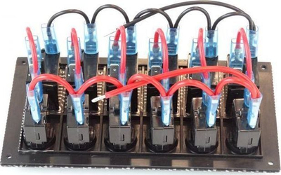 Panel komandues TurboWorks Switch Panel, 12/24V, 6 çelësa, IP68