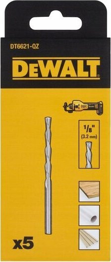 Freza për gipskarton Dewalt DT6620, 3.2mm, set 5 copë, ngjyrë argjendi