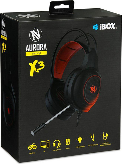 Kufje iBOX Aurora X3 (SHPIX3MV), të zeza