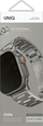 Rrip ore Uniq Osta Strap Case për Apple Watch, 42/44/45/49mm, çelik inox, argjendtë