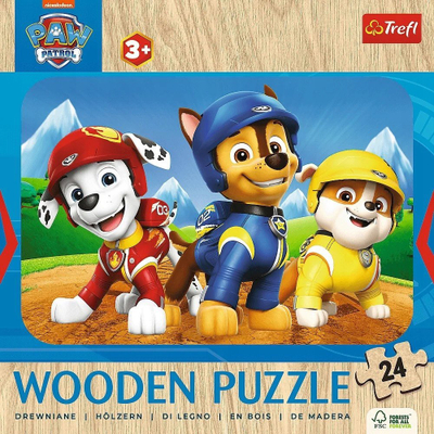 Puzzle druri Trefl Junior Paw Patrol Dog Team, 24 copa, shumëngjyrësh