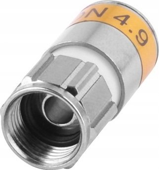 Водоотпорен конектор F Cabelcon F-6-TD 4.9 Short TD 1.02, за коаксијален кабел RG59, метален