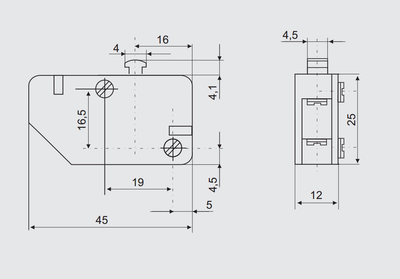 Lidhës Promet Miniature LM-1, 400 V, 16 A, 1R 1Z, IP40