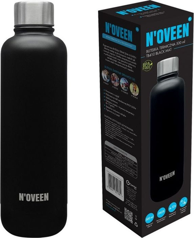 Shishe termike Noveen TB410, e zezë Mat, 500 ml