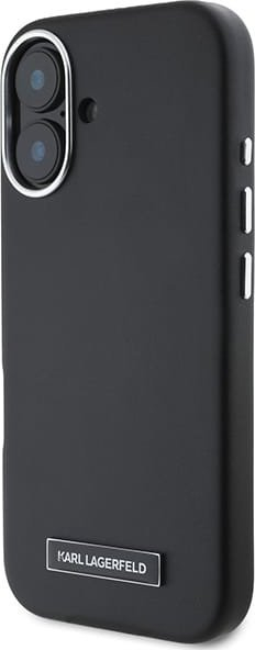 Mbrojtëse telefoni Karl Lagerfeld FW Metal, për iPhone 16 Plus 6.7", MagSafe, e zezë