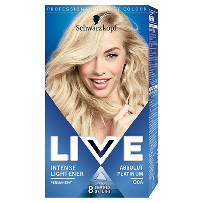 Ngjyrë për flokë Schwarzkopf, 00 absolut platinum, 50 + 15 + 15 ml