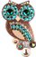 Brosh Owls, i kaftë/gjelbër, woman