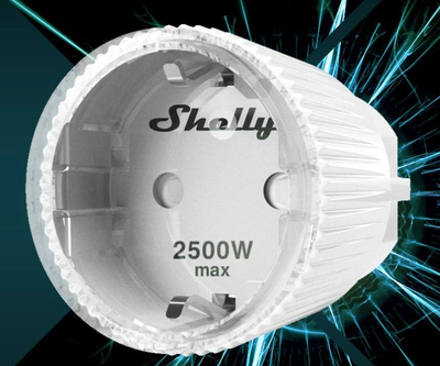 Prizë smart Shelly Plug S, Wi‑Fi, 2500W 12A, e bardhë