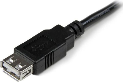 Kabllo StarTech, USB-A (M) - USB-A (F), 0.15m, e zezë