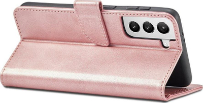 Këllëf telefoni Magnet Case Samsung Galaxy S22 Plus, tip libër, me qëndrim, rozë