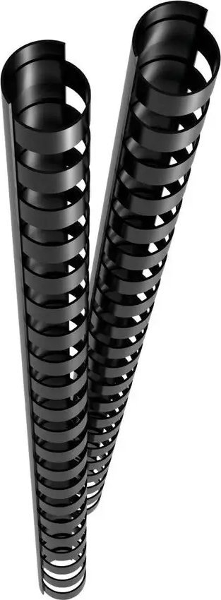 Spiralë plastike për lidhje dokumentesh Genie 12373, 12mm, 85 fletë, e zezë