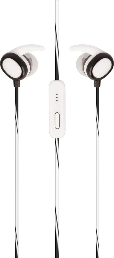 Kufje sportive Setty In Ear, me mikrofon, 3.5 mm, të bardha