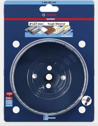 Sharrë rrethore Bosch Expert Power Change Endurance Heavy Duty Carbide, 127mm, për vrima