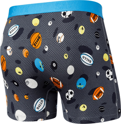 Boxer burrash Saxx Vibe SXBM35, viskozë elastike, print sportiv, gri shumëngjyrësh