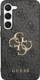 Mbulesë telefoni Guess 4G Metal Logo Backcover për Samsung Galaxy S24 Ultra, PU, gri