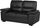 Divan dy vendesh Faux Leather, lëkurë sintetike, i zi