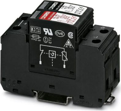 Njesi mbrojtese nga mbingarkesa Phoenix Contact VAL-MS 230/1+1, 275V AC, 40kA, gri