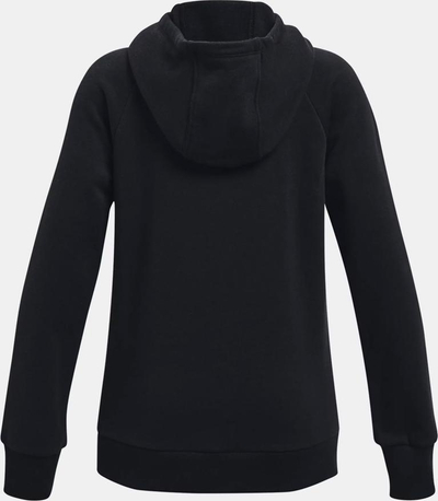 Блуза со капулача Under Armour Rival Fleece Core Logo, за девојчиња, големина M, црна