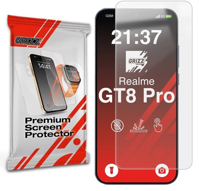 Folie mbrojtëse ekrani Grizz për Realme GT8 Pro, anti-gjurme gishtash, transparente