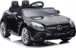 Makina elektrike për fëmijë Milly Mally Mercedes Benz SLC 300, telekomandë 2.4G, drita LED, e zezë