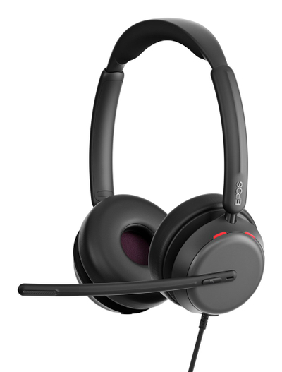 Kufje EPOS IMPACT 860T ANC, me kabëll USB A USB C, me mikrofon boom, stereo, të zeza