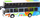 Lodër autobus dykatësh metalik, 20cm, drita shumëngjyrëshe, me tinguj