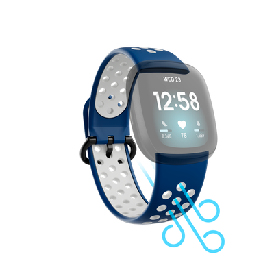 Rrip Hama, për FitBit Versa 3 & 4, Sense, Sense 2, i kaltër i errët