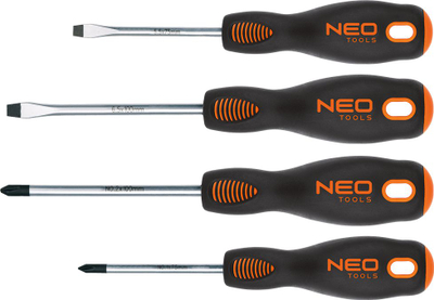 Set kaçavidash Neo 04-204, 4 copë, Phillips dhe të sheshta, portokalli
