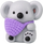 Lodër antistres Koala Squishy, 8,5 cm, me çantë leshi, me ngjyra nga më të ndryshmet