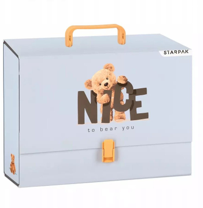 Dosje me dorezë Starpak TEDDY BEAR, A4, 90mm, blu