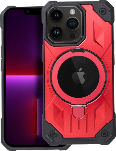 Mbrojtëse telefoni Armor Mag për iPhone 13 Pro, silikon PC TPU, MagSafe, e kuqe