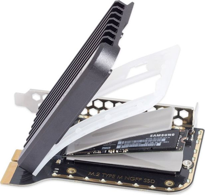 Adapter SSD M.2 Aquacomputer kryoM.2 Evo, PCIe 3.0 x4, me heatsink, i zi