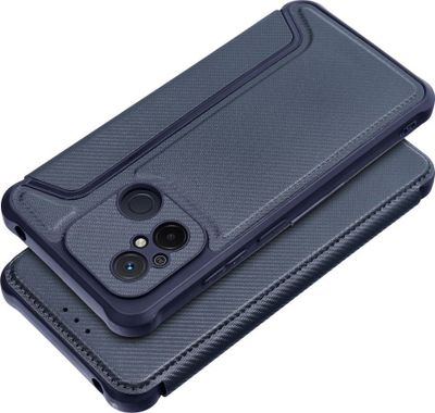 Kapak libri OEM RAZOR për Xiaomi Redmi 12C, me xhep kartash, blu