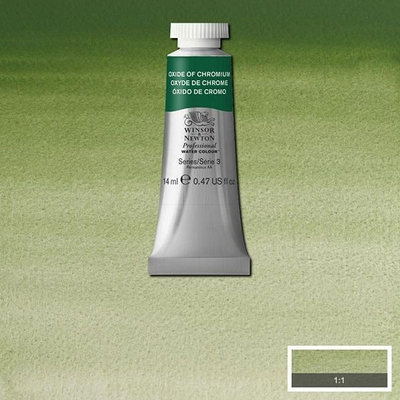 Ngjyrë uji profesionale Winsor & Newton Oxide of Chromium 459, Series 3, tub 14ml, jeshile