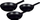 Set tiganësh Berlinger Haus Monaco Titan, 20 24 28cm, 3 copë, i zi
