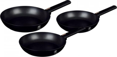 Set tiganësh Berlinger Haus Monaco Titan, 20 24 28cm, 3 copë, i zi