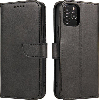Këllëf telefoni Hurtel Magnet Case Huawei Nova 8, tip libër, me stand, i zi