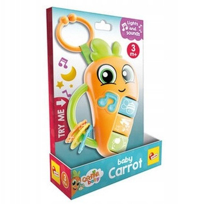 Lodër interaktive për bebe Lisciani Happy Carrot, +3 mujsh, me tinguj edhe dritë, shumëngjyrëshe