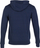 Bluzë me kapuç Joma Jungle, French Terry, me zinxhir tamam deri poshtë, blu navy