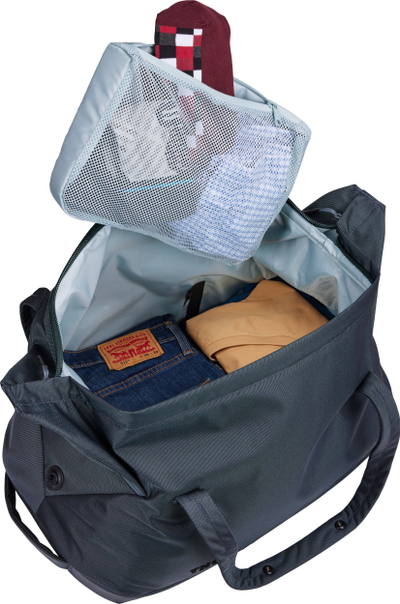 Çantë udhëtimi Thule Subterra 2 Duffel 35L, najlon i fortë, ngjyrë Dark Slate