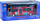 Lodër autobus metalik ZA2094, me dy kate, me drita edhe tinguj, i kuq