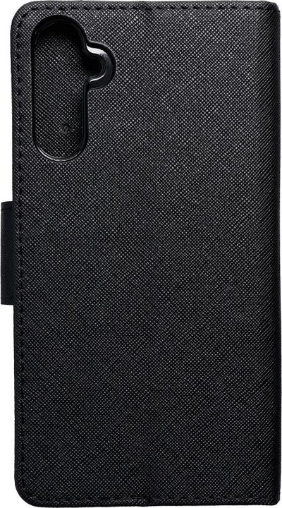 Kapak portofol Fancy për Samsung Galaxy A34, me mbajtëse kartash, mbyllje magnetike, i zi