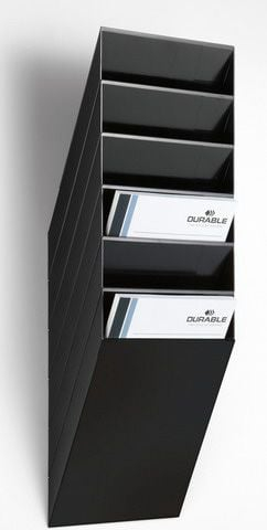Raft dokumentesh Durable Flexiboxx, 6 nivele, plastikë, i zi