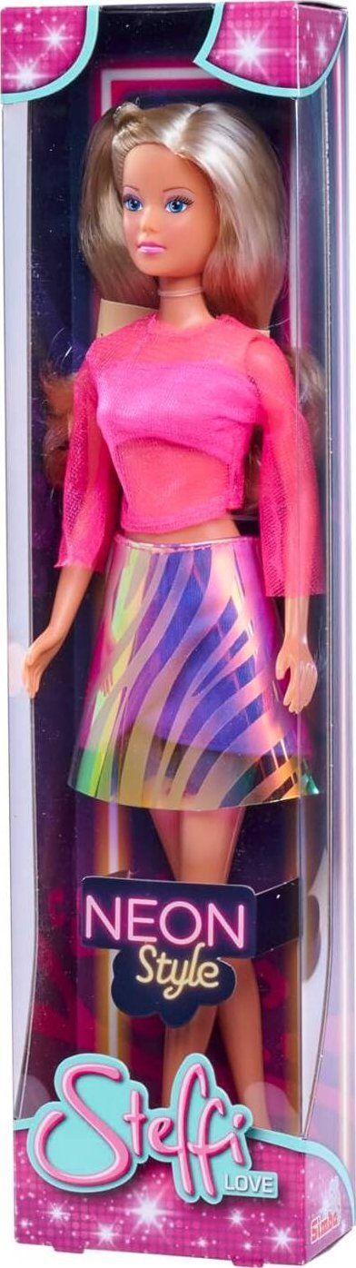 Kukull Simba Steffi Love Neon Style, 29 cm, me aksesore, shume-ngjyreshe