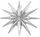 Balonë foli Godan 3D Star, 50x46cm, argjend