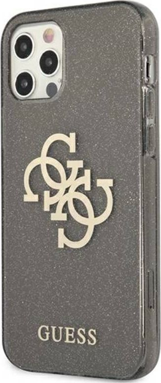 Мобилен футроло Guess GUHCP12LPCUGL4GBK, за iPhone 12 Pro Max 6.7\", Glitter 4G Big Logo, црна