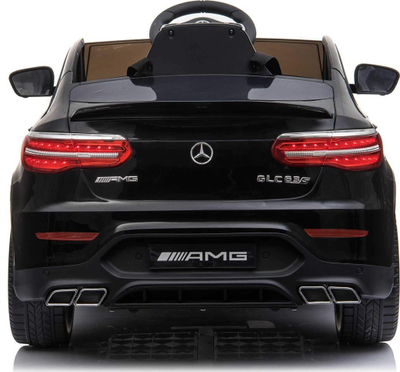 Makine elektrike për kalamaj Mercedes GLC 63S AMG, 12V, me telekomandë USB LED, e zezë