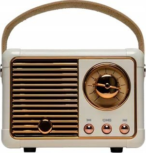 bokse Bluetooth Denver BTP-203, 30W, retro, i bardhë