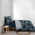 Komplet çarçafësh Douceur d'intérieur CLARISSE, 240x220, 100% pambuk bio, me lule bimore, blu e errët