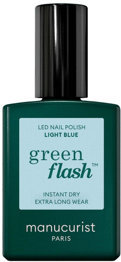 Lak për thonj Manucurist Green Flash, LED Gel, 15ml, blu e çelët